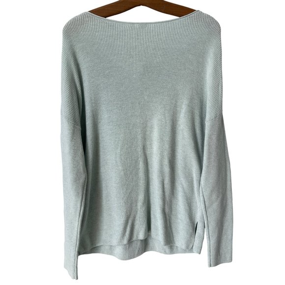 GAP Bateau Neck Pullover Sweater Women XL Mint Cotton Blend Cozy Chic Knit Fall - Picture 2 of 8